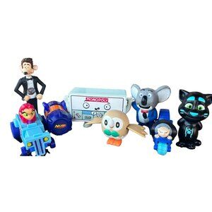 Mixed Lot of 8 Plastic Multicolored Collectible Toys (VARIOUS BRANDS-READ)